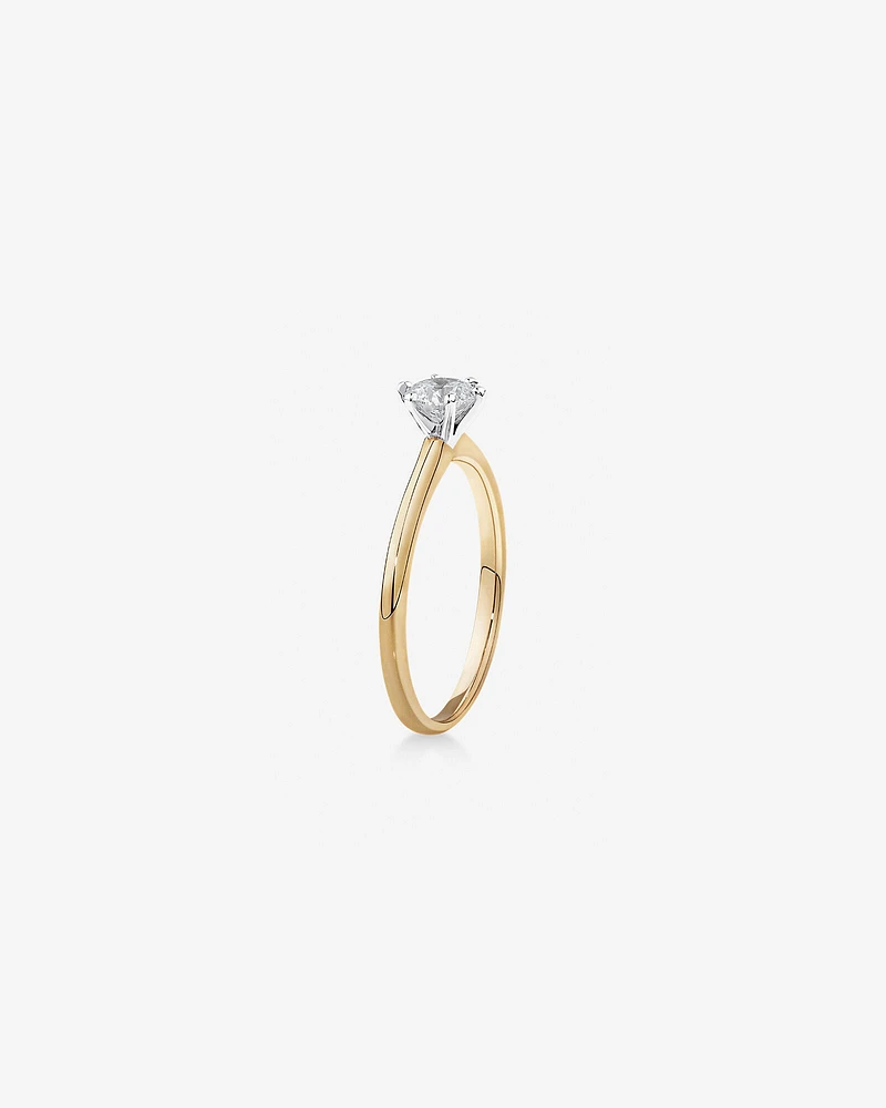 Michael Hill Solitaire Engagement Ring with a 0.50 Carat TW Diamond with the De Beers Code of Origin in 18kt Yellow & White Gold