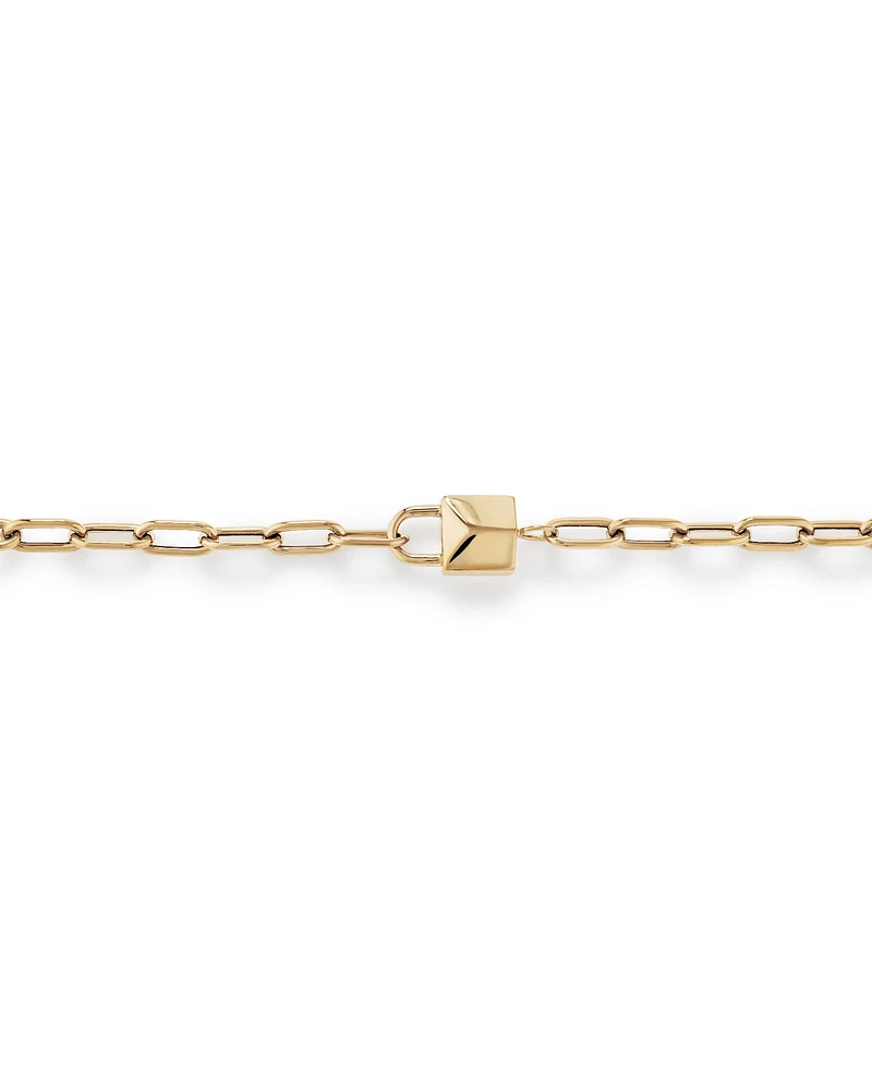 Signature Lock Bracelet in 10kt Yellow Gold