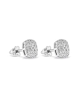 0.30 Carat TW Cushion Shaped Diamond Cluster Stud Earrings in 10kt Yellow Gold