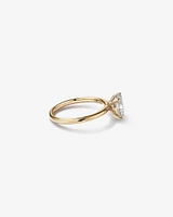 Carat TW Oval Laboratory-Grown Diamond Solitaire Engagement Ring in 14kt White Gold