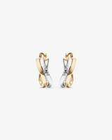 Hoop Earrings in 10kt Yellow & White Gold