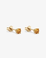 Citrine Birthstone Studs in 10kt Yellow Gold