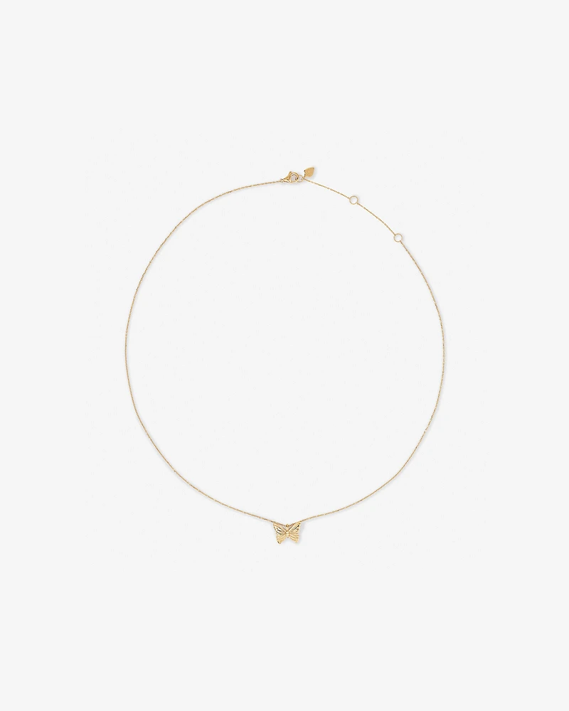 Butterfly Necklace in 10kt Yellow Gold