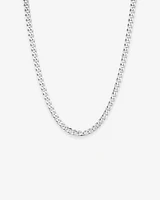 55cm (22") 7.20mm Width Bevelled Curb Chain Necklace in Sterling Silver