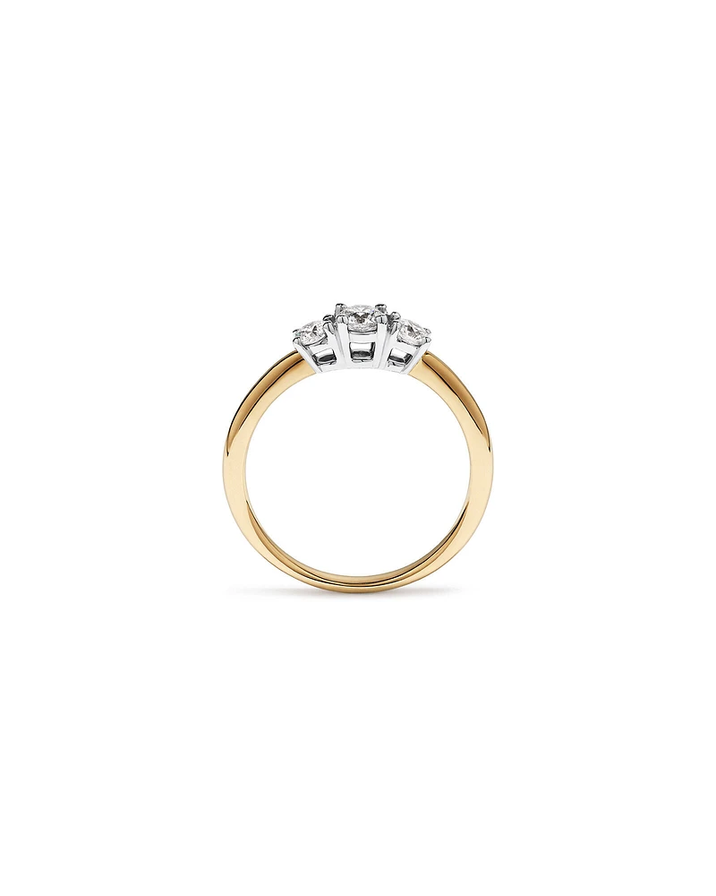 0.50 Carat TW 3 Stone Signature 101 Diamond Ring in 14kt White Gold