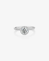 Sir Michael Hill Designer Halo Engagement Ring with 1.36 Carat TW of Diamonds in 18kt White Gold