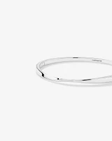 62mm Polished Oval Twist Bangle in Sterling Silver