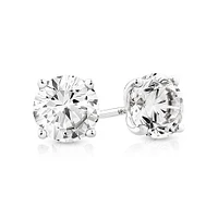 2.00 Carat TW Diamond Solitaire Stud Earrings in 18kt White Gold