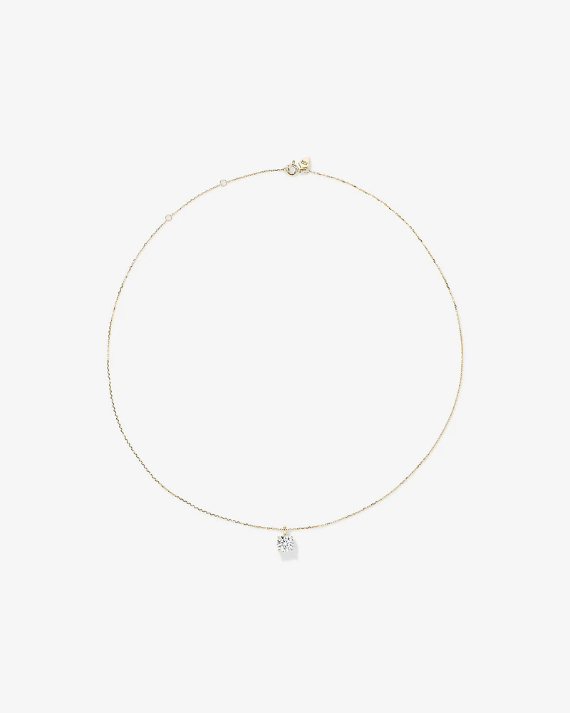 1.00 Carat TW Laboratory-Grown Diamond Solitaire Pendant in 14kt White Gold