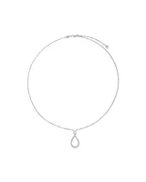Cubic Zirconia Infinity Pendant Necklace in Sterling Silver