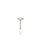 1.79 Carat TW Round Brilliant Laboratory-Grown Diamond Halo Engagemet Ring in 14kt White Gold