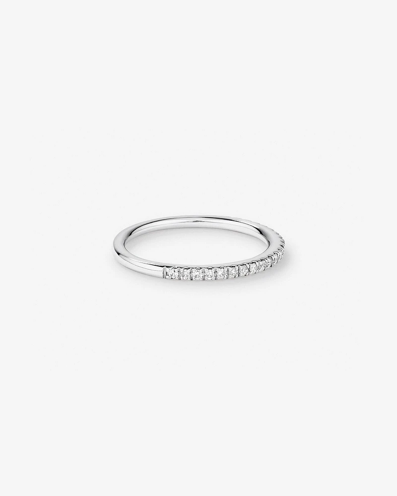 Wedding Band with Carat TW of Diamonds in 14kt White Gold