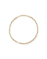 42.5cm Hollow Oval Paperclip Chain in 10kt Yellow Gold