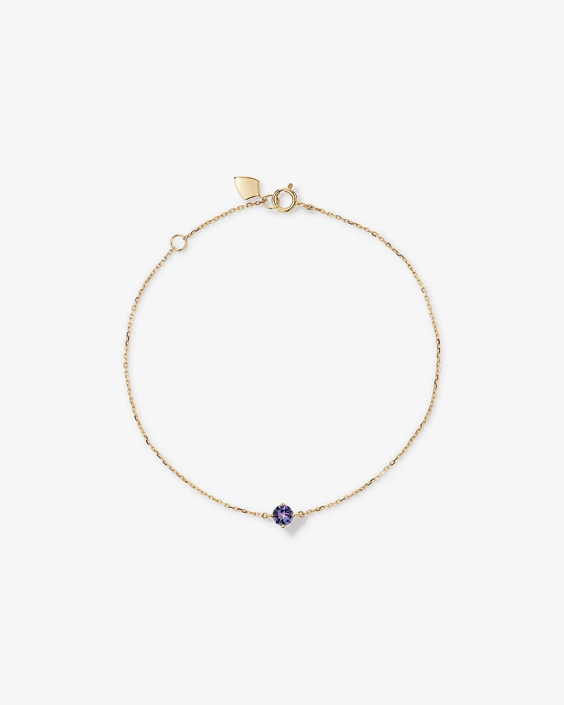 Bracelet with Tanzanite in 10kt Yellow Gold