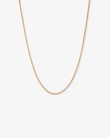 50cm (20") 3.3mm Width Hollow Rope Chain in 10kt Yellow Gold