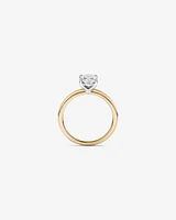 Carat TW Oval Laboratory-Grown Diamond Solitaire Engagement Ring in 14kt White Gold