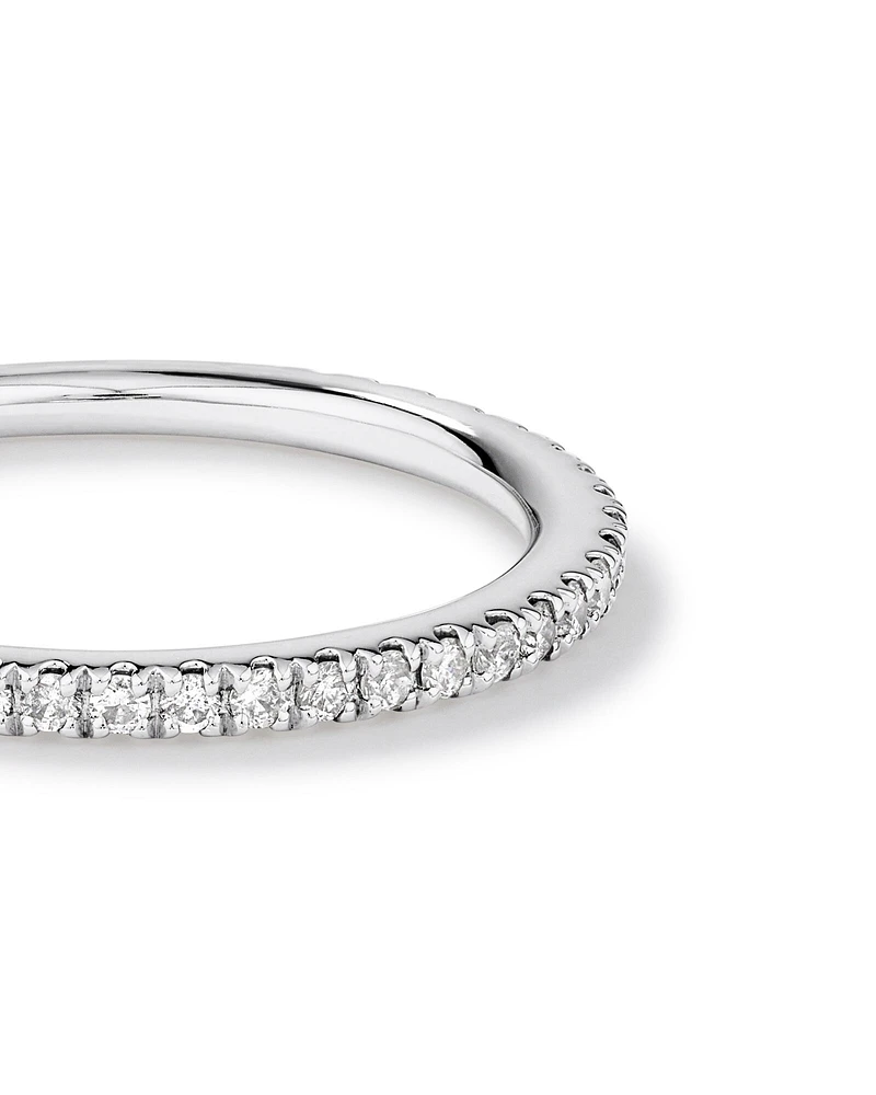 Wedding Band with Carat TW of Diamonds in 14kt White Gold