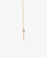 Paperclip Pendant with 0.02 Carat TW of Diamonds in 10kt Yellow Gold