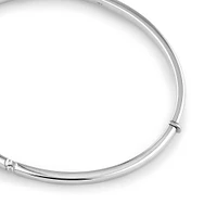 Diamond Accent Oval Bangle in 10kt Yellow Gold