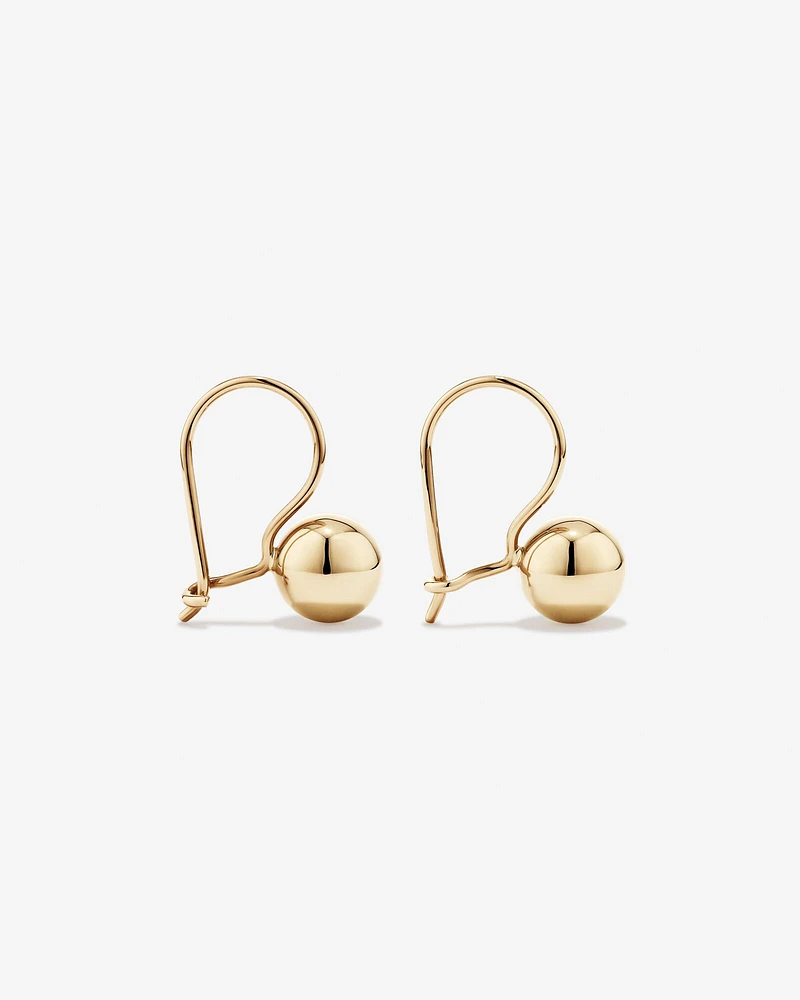 7mm Euroball Earrings in 10kt Rose Gold