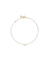 Bracelet with Cultured Freshwater Pearl in 10kt Yellow Gold
