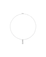 0.15 Carat TW Diamond Knots Pendant in Sterling Silver
