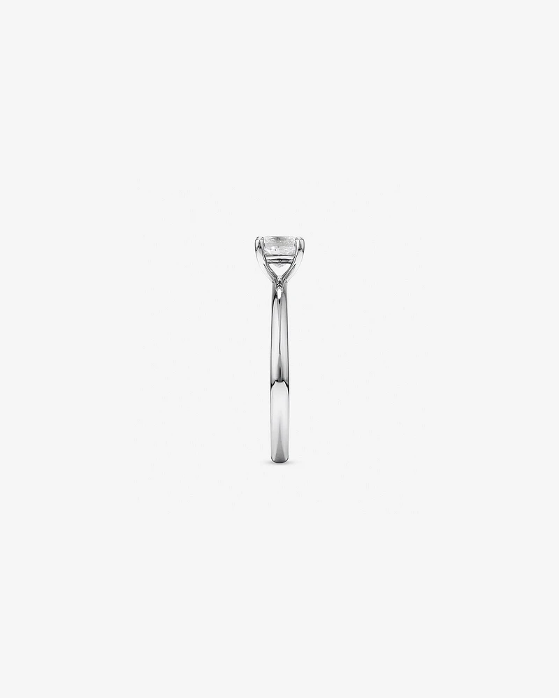 0.50 Carat TW Princess Cut Diamond Solitaire Engagement Ring in 14kt White Gold