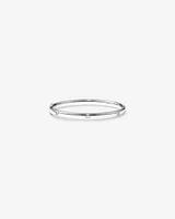 0.45 Carat TW Laboratory-Grown Oval Diamond Bangle in Sterling Silver