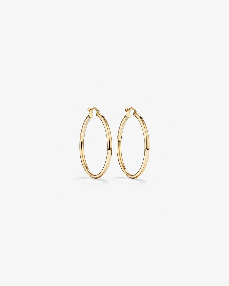 25mm Hoop Earrings in 10kt Rose Gold