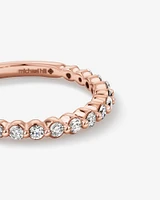 Wedding Ring with 0.34 Carat TW of Diamonds in 14kt Rose Gold