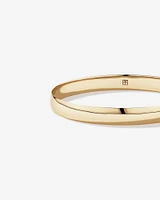 65mm (2.5") 7.7mm Width Solid Oval Bangle in 10kt Yellow Gold