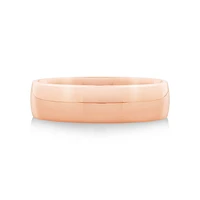 Half Round Wedding Band in 10kt Rose Gold