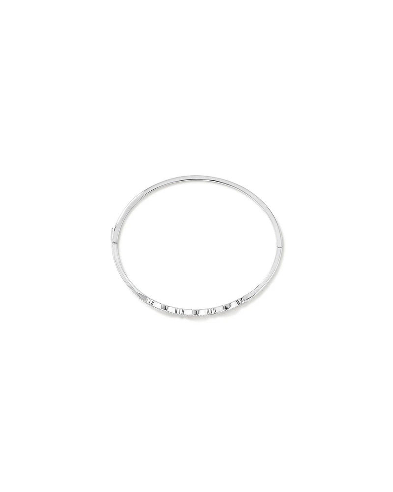 Triple Open Marquise Cubic Zirconia Bangle in Sterling Silver