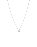 Heart Infinitas Pendant with Diamonds in Sterling Silver
