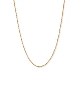 50cm (20") 3.3mm Width Hollow Rope Chain in 10kt Yellow Gold