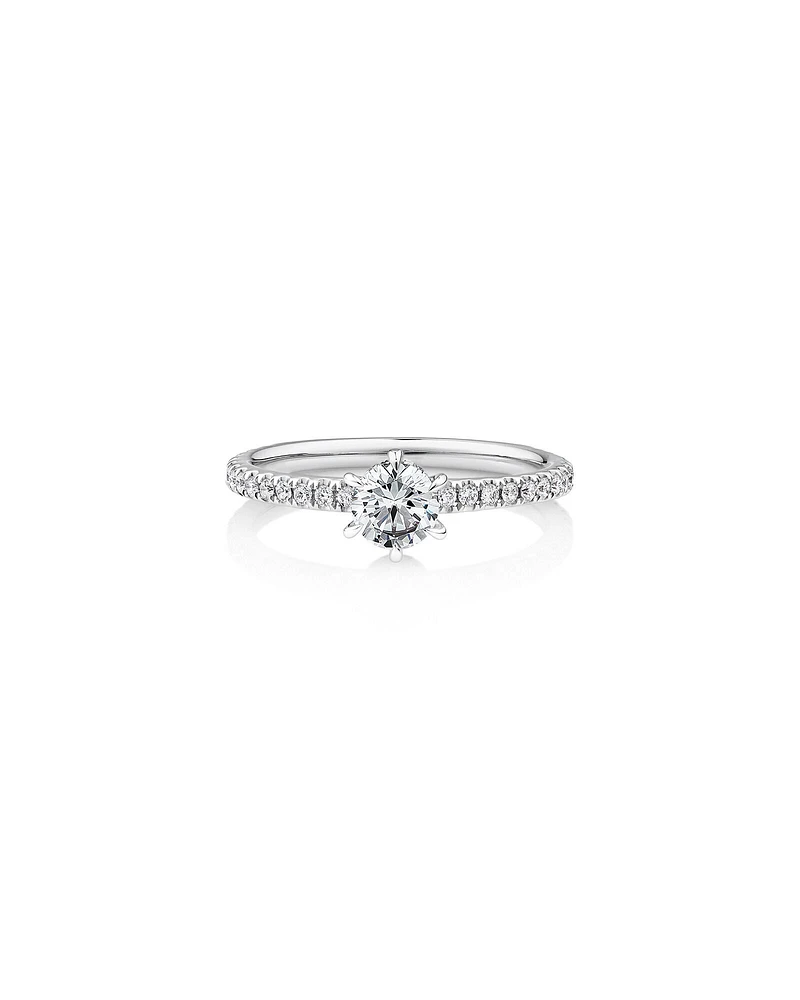 Sir Michael Hill Designer Engagement Ring with 0.70 Carat TW of Diamonds in 18kt White Gold