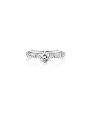 Sir Michael Hill Designer Engagement Ring with 0.70 Carat TW of Diamonds in 18kt White Gold