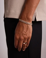 2.00 Carat TW Diamond Set Cuban Link Bracelet in 10kt Yellow and White Gold