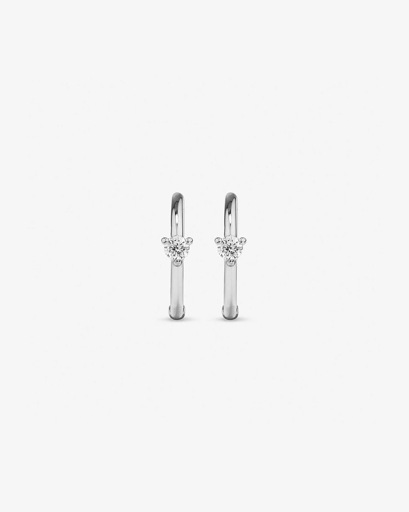 Diamond Accent Sleeper Earrings in 10kt White Gold