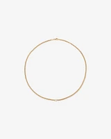 Diamond Accent Curb Chain Necklace in 10kt Yellow Gold
