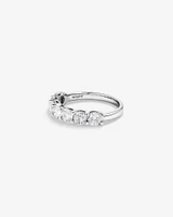 7 Stone Claw Wedding Ring with 1.61 Carat TW of Diamonds in 14kt White Gold