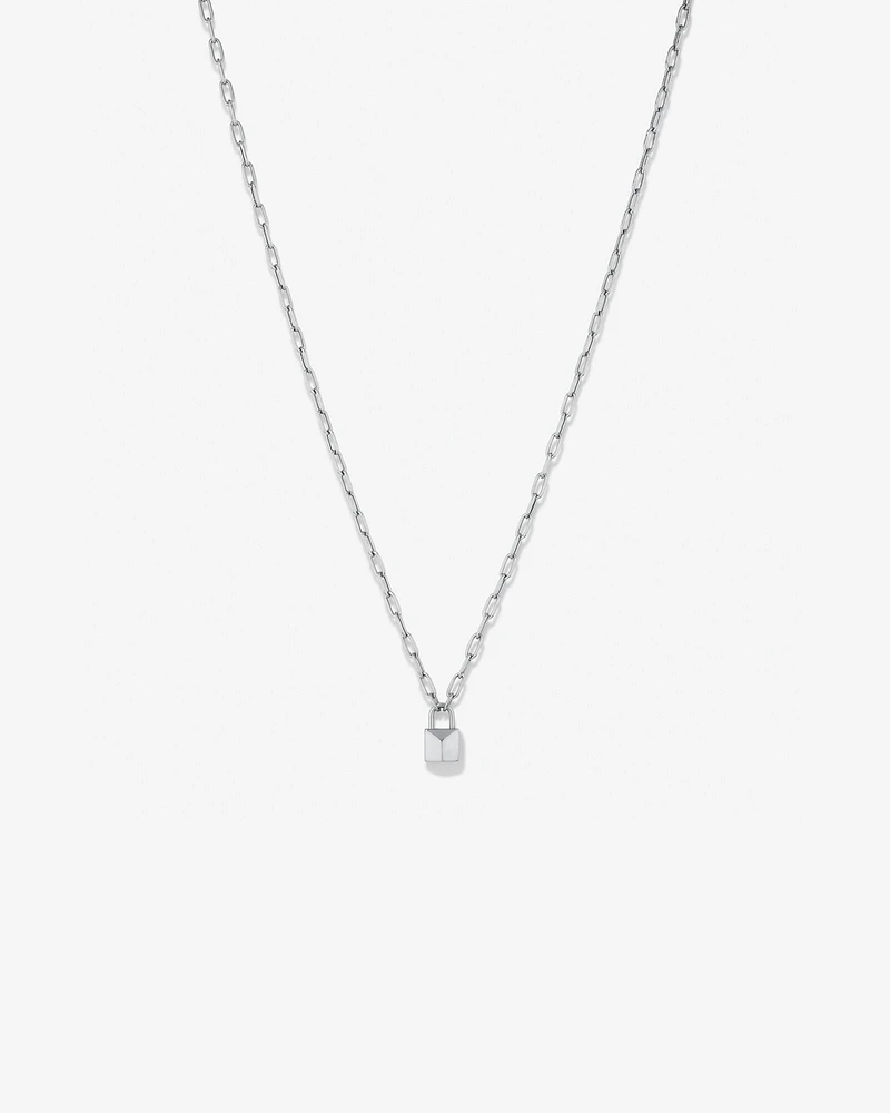 Signature Lock Necklace in Sterling Silver
