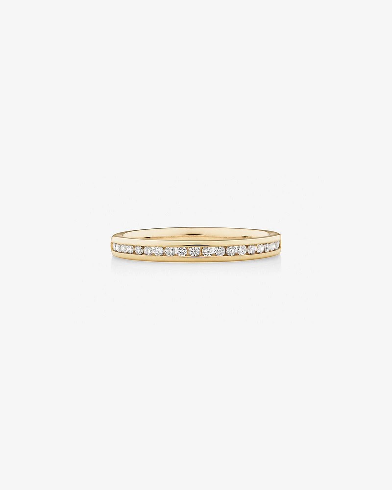 Wedding Band with Carat TW of Diamonds in 14kt Yellow Gold