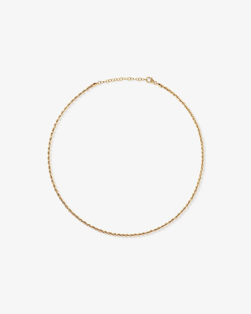 Chaîne corde semi-massive 50 cm (20") en or jaune 10 carats