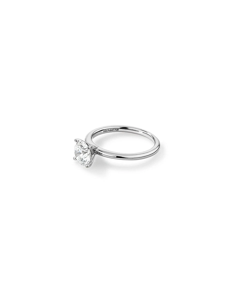 Solitaire Engagement Ring with 1.25 Carat TW of Laboratory-Grown Diamond in 18kt White Gold