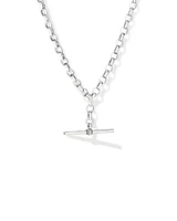 45cm (18") 4.5mm-5mm Width Belcher Fob Chain in Sterling Silver