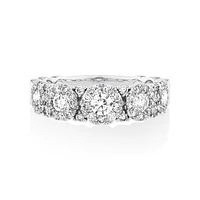 Bubble Ring with 1.00 Carat TW Diamonds in 10kt White Gold