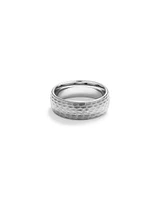 8mm Hammered Wedding Band in Tungsten
