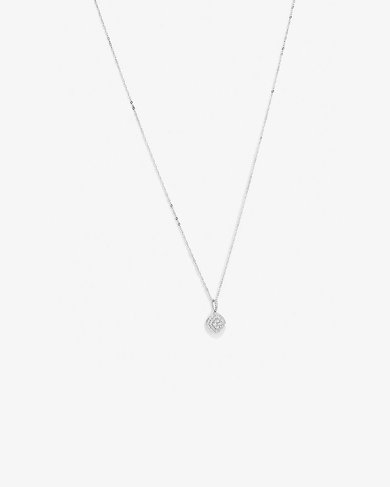 0.30 Carat TW Cushion Shaped Diamond Cluster Pendant Necklace in 10kt Yellow Gold