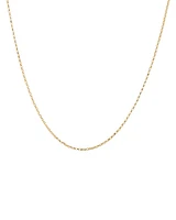 45cm (18") 1mm-1.5mm Width Diamond Cut Belcher Chain in 18kt Yellow Gold